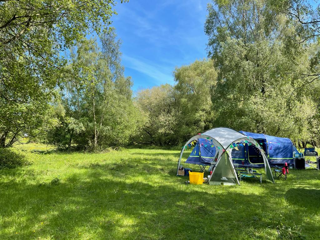 Motorbike and Tent Pitch
